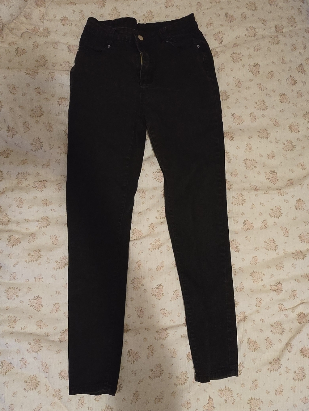 SHEIN Black High-Rise Skinny Jeans
